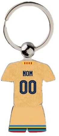 Porte Clé Football Barcelone Maillot Extérieur 2022 2023 Personnalisable avec Nom et Numéro