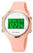 Forrader Montre numérique pour femme - Étanche - Avec bracelet en silicone - Chronomètre - Réveil - Calendrier - LED - Multifonction, Rose (1720), Sangle