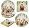 Jungle Animaux Vaisselle Anniversaire, 20 Pièces Vaisselles Jetables en Papier, Fournitures fête d'anniversaire Enfants Assiettes en Papier, Serviettes, VaisselJle etable pour 10 Invités