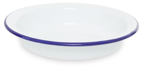 Premier Housewares Durable 21cm Round Pie Dish | Stylish Constructed Lasagne Pie Dish For Oven| Versatile Round Sleek Baking Dish For Breakfast | Retro High Edge Design Pie Dish