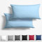 Alreya 2er-Set Mako Satin Kissenbezug 40 x 80 cm - 100% Baumwolle mit YKK Reißverschluss, Superweicher Kopfkissenbezug, Kissenhülle, Oeko-TEX® Standard Zertifiziert, Hellblau, nur Kissenbezug