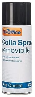 NIKOFFICE COLLA SPRAY REMOVIBILE altà qualità azione rapida 400 ml