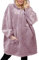 Michorinee Plaid a Capuche Femme Homme, Sweat à Capuche Portable Super Chaud en Sherpa, Confortable Polaire Pull Couverture à Capuche pour Adultes Adolescents | Bean Paste Purple