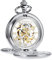 Herren-Taschenuhr, Retro, glatt, klassisch, mechanisch, Handaufzug, Taschenuhr, römische Ziffern, Taschenuhr für Männer und Frauen