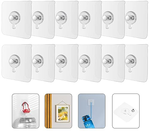 flintronic Ganchos Adhesivos para Pared, 32 Ganchos Autoadhesivos Ultrafuertes, Adhesivo Removible para Colgar Marcos De Fotos sin Perforaciones, para Vidrio, Metal, Marcos, Espejos
