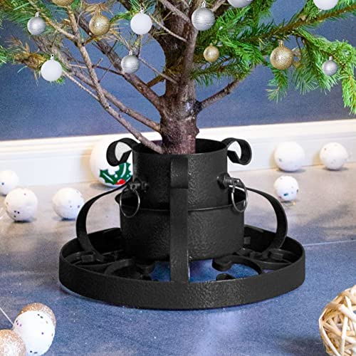 Camerina Christbaumständer Schwarz 29x29x15,5 cm Weihnachtsbaum StäNder Tannenbaum Korb