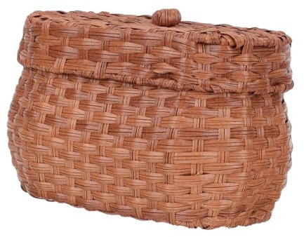 MILISTEN Eierkorb Aus Rattan Dekorativer Korb Bauerneierhalter Weidenkorb Mit Griff Aufbewahrungskorb Aus Weidengeflecht Körbe Organisieren Brotkorb Pvc-imitation Rebe Haushalt Rattan-box