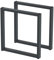 BK Styl 2 Stück Tischbeine aus Metall U-Form | Tischgestell aus 40x20mm Profilen | Tischkufen Tischfüße Möbelbeine für Schreibtische & Esstische I Stahl Pulverbeschichtet (400x420mm Anthracit)