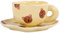 Soulnioi Ceramic Coffee Mug, Cute Cappuccino Cup and Saucer Set, 180ML Handpainting Tea Cup Milk Cup for Gift - Yellow Bear