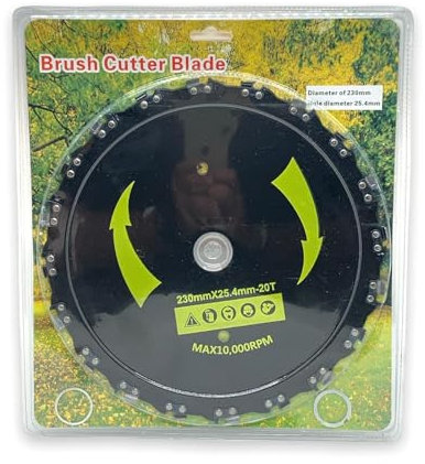 Disco per DECESPUGLIATORE TAGLIAERBA 20 Denti Catena ø 230 X 25,4 MM