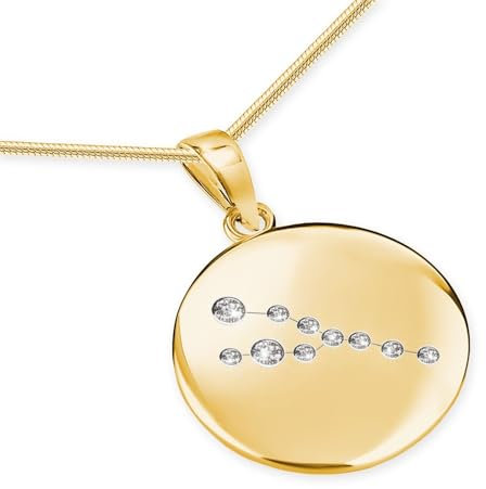 LILLY MARIE Zodiac Kette Stier Aus 925 Silber Mit Vergoldetem Anhänger