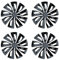 GTEVDK 4 Stück Radzierblenden Set für Renault Twingo III Life Zen Intens Vibes 2014-2022,Stahlfelgen Felgendeckel Radkappensatz Zubehör,A2-15 inch White Black