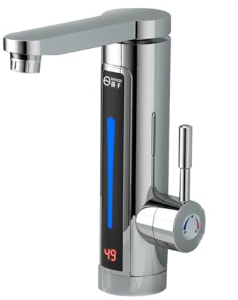 BAOCAHDA Wasserhahn mit Durchlauferhitzer Küche Durchlauferhitzer Wasserhahn mit 360 ° Drehbarer Tap Wasserhahn Bad Küche Sofort Warm Armatur Wasserhahn Küche Für Küche,Garten,Bad Und Camping