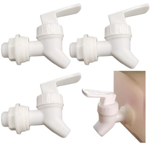 4pcs Replacement Cooler Faucet, Plastic Push Type Dispenser Faucets Water Dispenser Tap for Beer Wine Bottle Bucket