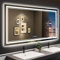 baklon Badspiegel mit Beleuchtung 150x90cm, Badezimmerspiegel Wandspiegel und Touch-Schalter, IP65-Led-Spiegel-Bad mit Speicherfunktion, 3 Farbtemperatur,Horizontal/Vertikal, HD Hartglas
