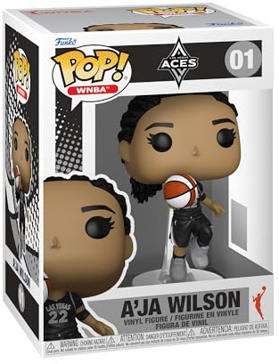Funko Pop! WNBA: Aces - A'ja Wilson - WNBA Players - Vinyl-Sammelfigur - Geschenkidee - Offizielle Handelswaren - Spielzeug Für Kinder und Erwachsene - Sports Fans - Modellfigur Für Sammler