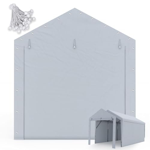 Quictent 10 ft Wide Carport Replacement Canopy Zipper Door with Bungee Balls
