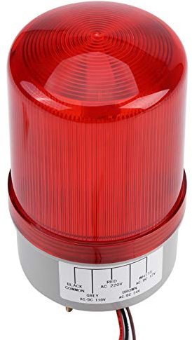 Rundumleuchte, Rote Farbe, Geringer Stromverbrauch, Kleine Größe, Stabile Leistung, Warnbeleuchtung, Langlebig, für Werkstatt, Baustelle, Warnleuchte, Fabriken, Arbeit