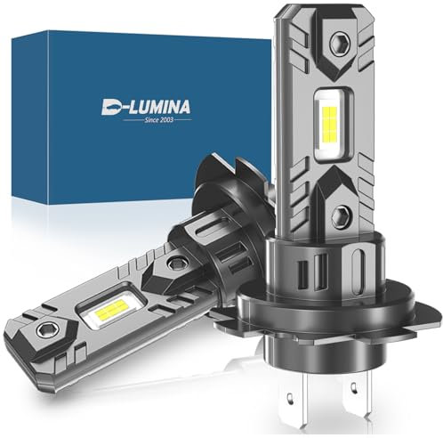 D-Lumina Ampoule H7 LED Canbus 100W 16000LM, 6500K Blanc Froid 400% Luminosité 1:1 Mini Taille, Remplacement Halogène, Plug and Play, 2 pièces