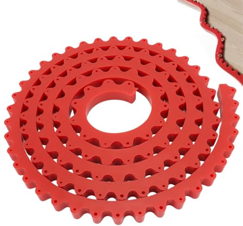 2 m Righello a Camme per Fresatura di Modanature e Catene Dentate, con Dime per Fresatura e Curva Piegabile, Fissaggio Multipunto e Lavorazione