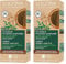 LOGONA Naturkosmetik Pflegende pflanzliche Haarfarbe, Veganes Haarfarbe-Pulver mit Bio-Henna für intensive Farbe und Glanz, Pflanzenhaarfarbe in Bernsteinbraun (Braun), 1 x 100g (Packung mit 2)
