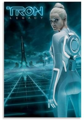Tron Legacy Ästhetisches Wandkunst-Poster für Wohnzimmer, Schlafzimmer, dekorativer Gemälde-Cover-Druck, 50 x 75 cm, ungerahmt, Stil 1