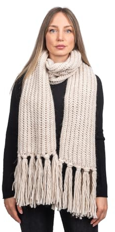 Dalle Piane Cashmere Damen Schal Alpaka-Mix | Halstuch für Büro, Abend und Reisen, 220x25 cm, vier Jahreszeiten, Geschenk für Sie, Made in Italy