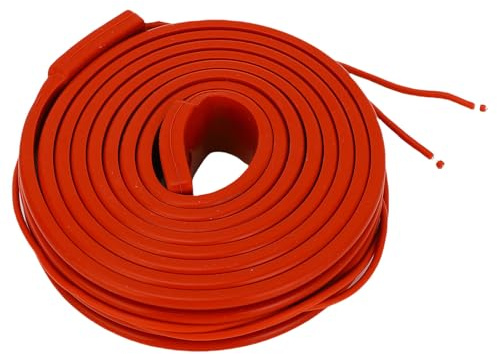 Water Pipe Heat Tape, Flexible Silicone Heating Cable 25x2000mm 200W Power Freeze Protection for Pipes and Tanks Industrial and Laboratory Use