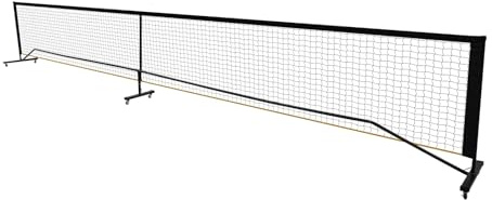 Pickleball-Netz tragbares Set, 6.7 m tragbares Tennisnetz mit Tragetasche, Volleyballnetz Federballnetz Mehrzwecknetz Outdoor wetterfest mit Rädern für Kinder Erwachsene (Schwarz)