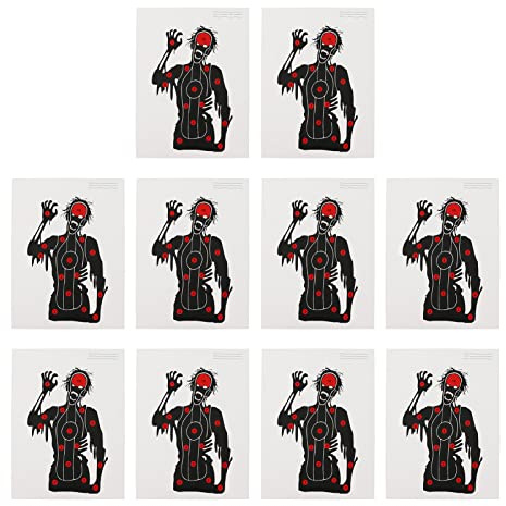 Hominas BOGENSCHIEßZIELE Papier 45X32CM PRAXISZUBEHÖR (Zombie-Schädel)