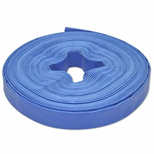 Nqyjm Manguera plana de 25 m de PVC de 1 pulgada para riego de jardín y agricultura