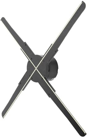 Ventilateur holographique 3D, Projecteur Holographique LED 3D 45 Cm avec Ventilateur D'affichage Et Lecteur De Projection Publicitaire