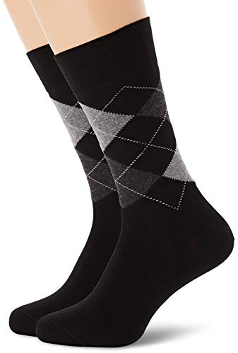 Camano Herren Socken 4401, 2er Pack, Gr. 43/46, Grau (Fog 0049)