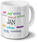 printplanet Tasse mit Namen Jan - Positive Eigenschaften von Jan - Namenstasse, Kaffeebecher, Mug, Becher, Kaffeetasse - Farbe Weiß