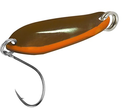 FTM Spoon Boogie Forellenblinker 1,6g - Blinker zum leichten Spinnfischen auf Forelle, Forellenköder für Forellenteich & See, Farbe:braun/orange