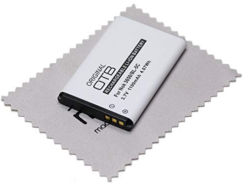 Ersatz Akku für Nokia 1680 2710 3110 6230i (entspricht Originalakku BL-5C BL-5CA) OTB mit mungoo Displayputztuch