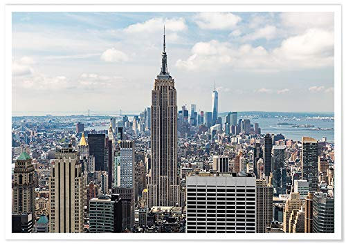 Panorama Poster Empire State 70 x 50 cm - Gedruckt auf 250g-Papier - Wandbild Wohnzimmer - Papierplakat Schlafzimmer