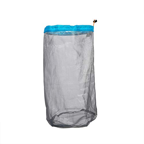 VGEBY Mesh Drawstring Aufbewahrungstasche Stuff Sack Leichte Nylon Mesh Drawstring Aufbewahrungstasche Für Reisen Camping Wandern(XL-Blue)