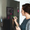 12x8 Stain-Resistant Magnetic Whiteboard for Fridge, Weekly Planner w/Dry Erase Surface, Includes 4 Neon Markers, Ideal Grocery List Magnet Pad for Fridge, Perfect Small Notice Board for Your Kitchen