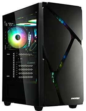 ENERMAX MARBLESHELL MS30 NOIR - Boîtier PC Gamer ARGB - Moyenne Tour ATX Fenêtre en verre trempé - Ventilateurs ARGB