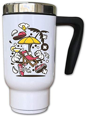 Beach Chair Chill At The Beach Palm Tree Thermal Tea Coffee Mug