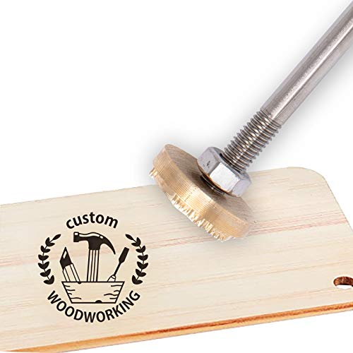 OLYCRAFT Custom Holzbrandeisen 30mm Leder Branding Eisenstempel Custom Logo BBQ Wärmestempel Mit Messingkopf Und Holzgriff Für Die Holzbearbeitung Backen Handgefertigtes Design - Werkzeug Nr. 2
