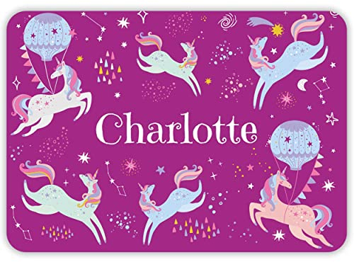 Paper Themes Personalised Placemat for Kids (Unicorn and Hot Air Balloon)