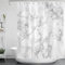 LB Marbre Rideaux de Douche 120x175cm Gris Blanc Rideaux de Bain avec Crochets,Imperméable Polyester Anti Moule Salle de Bain Décor