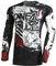 O'NEAL | Motocross-Shirt Langarm | MX MTB Mountainbike | Leichtes Material, ergonomischer Slim Fit Schnitt für perfekte Passform | Mayhem Jersey Scarz V.22 | Erwachsene | Schwarz Weiß Rot | Größe XL