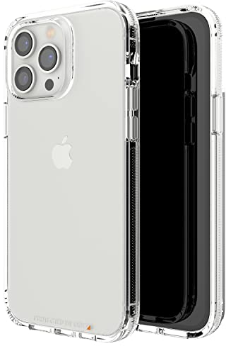 ZAGG Gear 4 Crystal Palace D30 Protective Case for iPhone 13 Pro Max, 5G, Slim, Shockproof, Wireless Charging, MagSafe, (Clear)