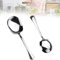 KLYNGTSK 2PCS Large Serving Spoons Stainless Steel Serving Spoon Silver Serving Spoons with Long Handle Big Spoons for Serving Kitchen Tablespoon Restaurant Soup Spoon Banquet Flatware （25/22cm）