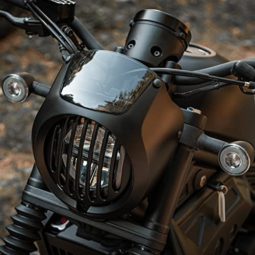 Motorrad Frontscheinwerfer Verkleidung Maske Abdeckung Windschutzscheibe Windschutzscheibe Scheinwerferschutz Visier für Rebel CMX 1100 cm 1100 CMX1100 CM1100 Zubehör 2021 2022 2023 (Schwarz)