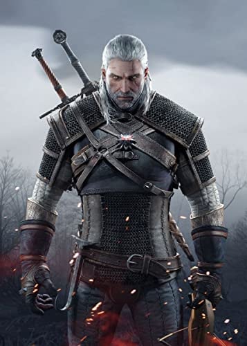 Displate Offiziell Witcher MetallPoster Magnetische Befestigung Inklusive Lizenziert Bilder Hochwertiges Poster Witcher 3 - Wild Hunt Characters - The Witcher - 45 cm x 32 cm