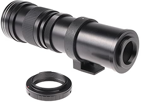 Hersmay 420-800mm F/8.3-16 Telephoto Zoom Lens Manual Focus Super Telephoto Lens For Nikon D500 D600 D610 D700 D750 D800 D810 D850 D3500 D5000 D5100 D5200 D5300 D5500 D5600 D7100 D7200 D7500 Cameras